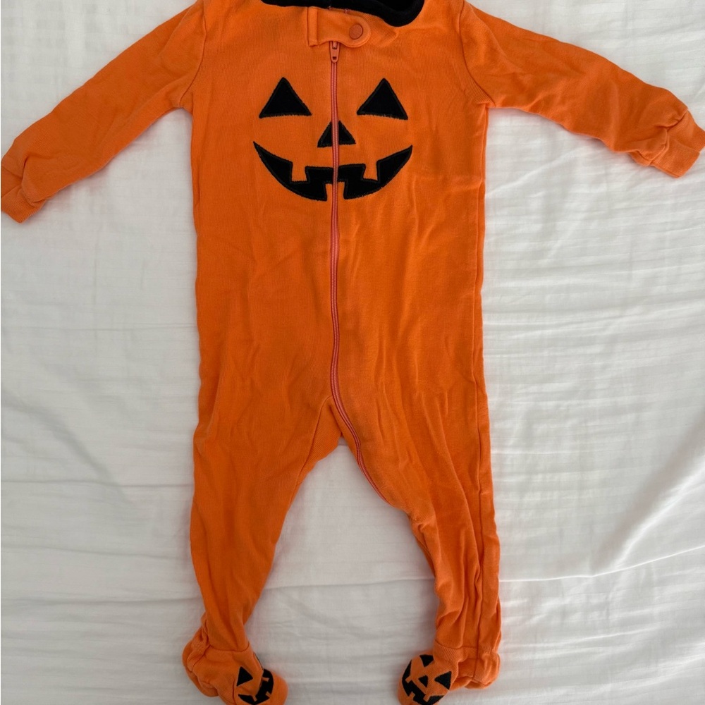 Orange Pumpkin Kids One Piece